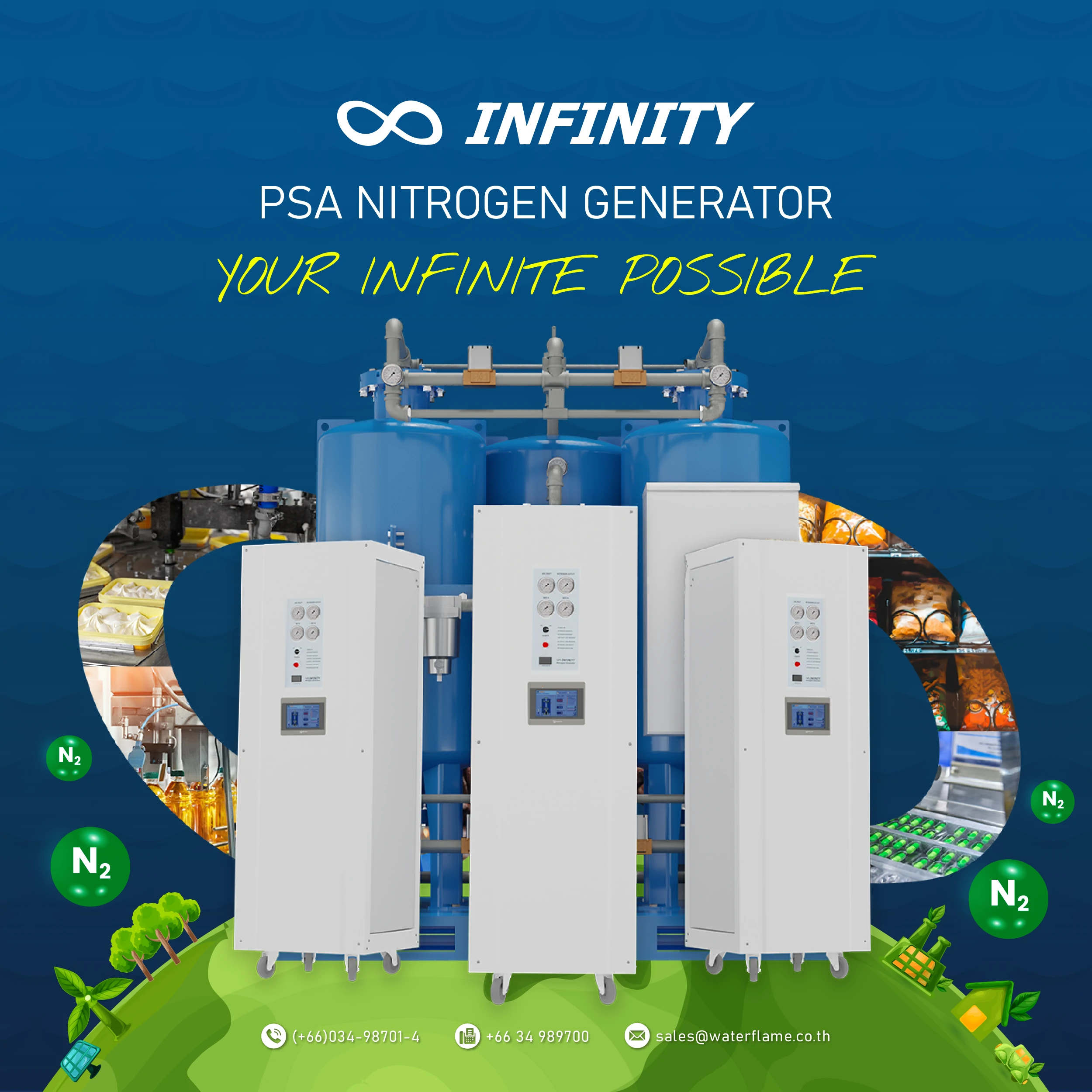 PSA Nitrogen generator  Gas  (เครื่องผลิตแก็สไนโตรเจน)